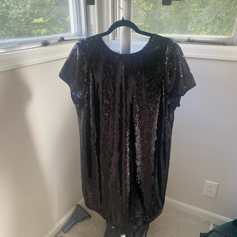 J. Crew Black Sequin Dress